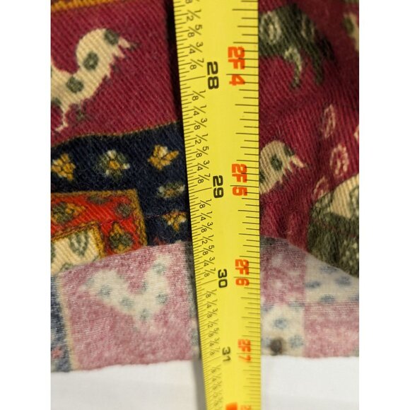 Vintage Signum Mens Patchwork Rooster Print Button-Up Shirt L - Picture 6 of 7